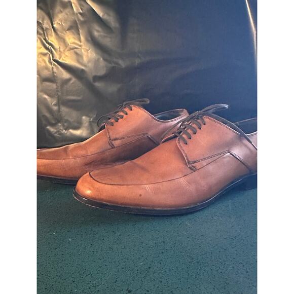 Kenneth Cole New York Silver Tech Brown Square Toe Leather Dress Shoes 13 Mens - Picture 5 of 6